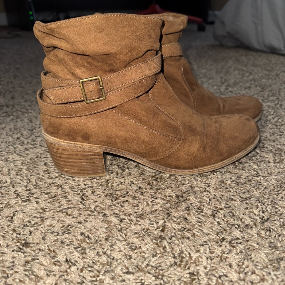 Brown Suede Ankle Boots